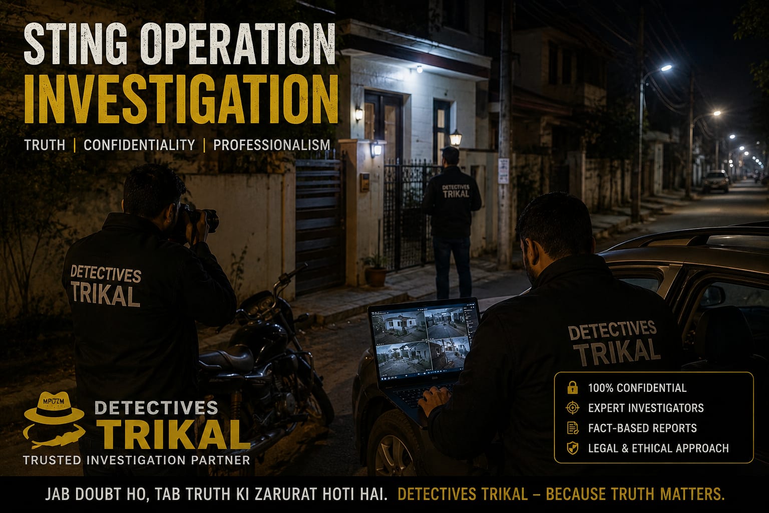 Trusted Sting Operation Investigation Services – Detectives Trikal